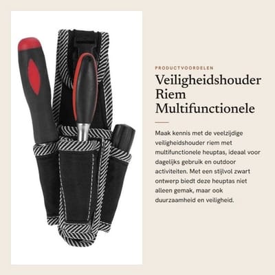 Heuptas Zwart - Multifunctionele Heuptas - Heuptas Dames - Heuptas Heren - Heuptas Kind - Hoogwaardige Kwaliteit - Toolbag