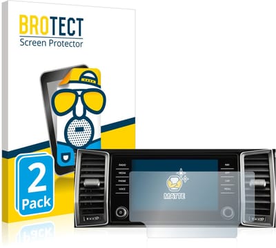 BROTECT - Screenprotector voor Skoda Amundsen Kodiaq 2017-2018 Infotainment System 8" - Folie Beschermfolie matte 2 Stuks