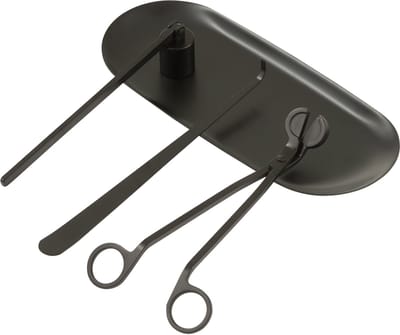 J-Line kaarsendief Candle Kit - ijzer - zwart