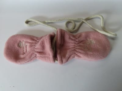 Wantjes - Roze - Fleece -schaapje - Lintje - X small - 0- 6 maand