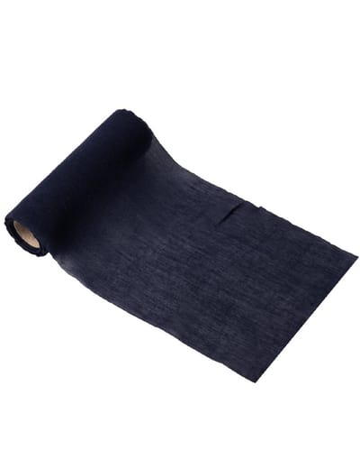 ARTYFETES - Marineblauwe mousseline tafelloper 14 cm x 5 m chic voor bruiloft