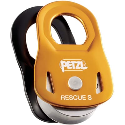 Petzl RESCUE S katrol geel – Lichtgewicht en ultra-compacte reddingskatrol