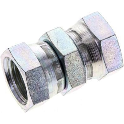 Rechte Verloopnippel G1/2'' Binnendraad Hoge Druk Staal  60° Conus  300bar Hydrauliek