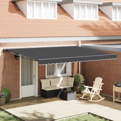vidaXL Zijde Frame Antraciet 450 × 300 cm Polyester met PU-coating