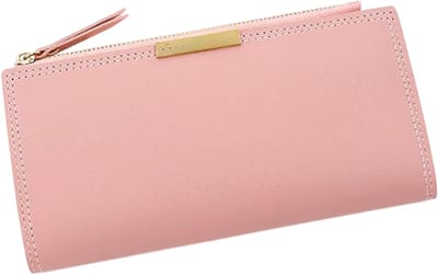 Grote Dames Portemonnee – Wallet met Kaartvakken, Fotohouder en Briefgeld Compartiment - Roze