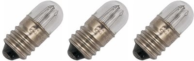 Miniatuur Signaallamp E10 240V 2.4W - 10 mAh - 3 stuks - T9 Gloeilamp Ø9mm - 23mm - 2500K - Dimbaar