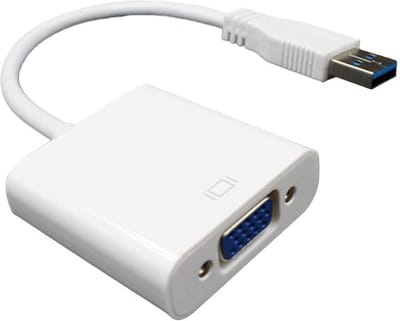 Externe Videokaart Multi Screen Converter Kabel, Display Adapter, USB 3.0 naar VGA (Wit)