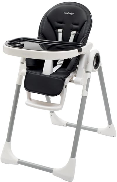 New Baby Iris kinderstoel eco-leer zwart - Verstelbare kinderstoel