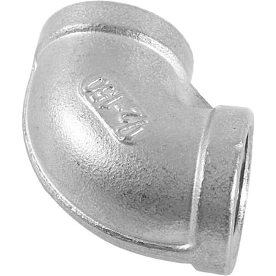 1 2 Raccord de Tuyau Coude Angle 90 Degrés Acier Inoxydable Fileté Femelle DN15