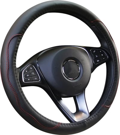 Stuurhoes Auto 37–38 cm – Zwart Rood – Model Volante – Voorgevormd – Kasey Products
