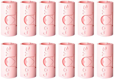 Lakenklemmen, 12 stuks cilindrische plastic bedlakenklemmen zonder naald, antislip lakenshouders, matrasklemmen voor het bevestigen van lakens, kleding, voedselzakken (roze)