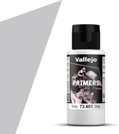 Vallejo Hobbyverf Acrylverf - 73601 Grey - Primer - Acryl (60 ml) Verf flesje - 60 ml