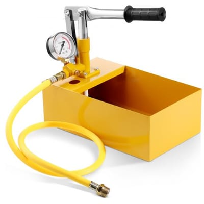 VEVOR Druktestpompen Drukpomp, Max 25 Bar, Vulpompset met Enkele Klep en Manometer, 5 L Watertank, 1m Slang Met 12.7mm Buitendraad Aansluiting Voor Pijpleidingen