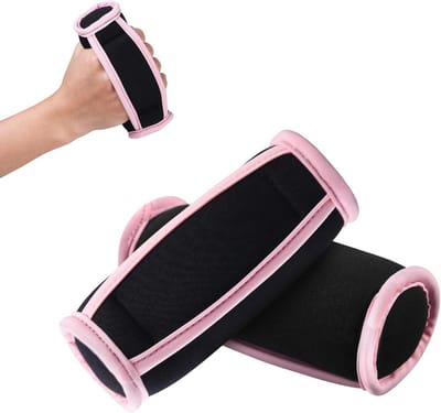 Zachte halterset met polsband voor aerobic, pilates en yoga - 1 kg (set van 2)
