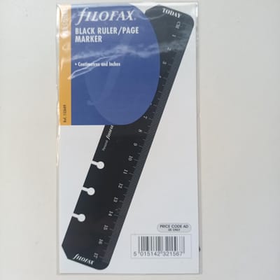 Filofax Personal Black Ruler Page Marker - navulling voor Filofax & Succes Standard