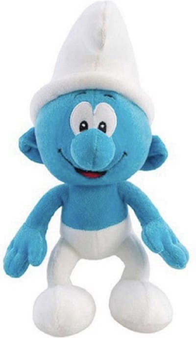Vrolijke Smurf - De Smurfen Pluche Knuffel 27 cm {The Smurfs Plush Toy | Speelgoed Knuffelpop Knuffels voor kinderen jongens meisjes | Potige Smurf, Brilsmurf, Grote Smurf, Knutselsmurf, Smurfin, Gargamel, Azrael}