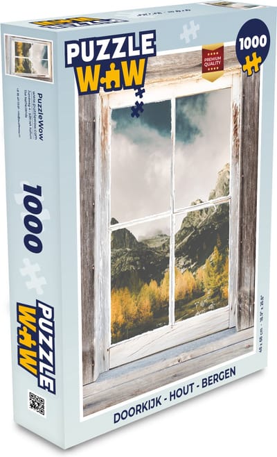 Puzzel Doorkijk - Hout - Bergen - Legpuzzel - Puzzel 1000 stukjes volwassenen