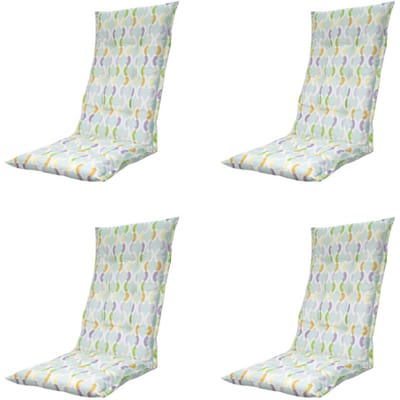 Madison - Tuinstoelkussen Hoge Rug Trivia mint - Ca. 123x50 cm - Set van 4