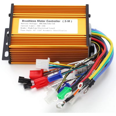 Contrôleur Moteur Brushless Vélo Électrique 9 Tubes 3 Modes Contrôleur de Vitesse Trottinette Électrique 48V-72V