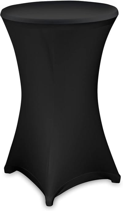 Stretchy Tafelhoes voor Ronde Statafel Ø 70 cm Zwart - Feestdecoratie & Bescherming