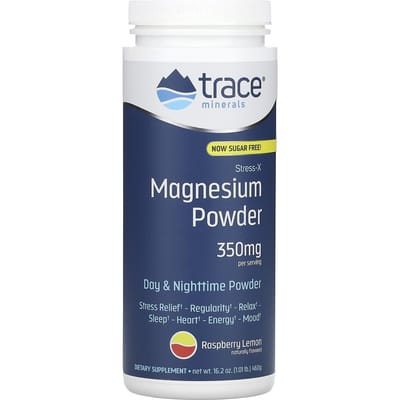 Trace, Stress-X, poudre de magnésium, framboise citron, 350 mg, 1,01 lb (460g)