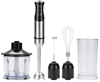 Handstaafmixer - 5-in-1 Mixerset 1000W - Krachtige Mixer met Turbo, Variabele Snelheid, Hakker, Garde & Melkopschuimer - 1 Stuk