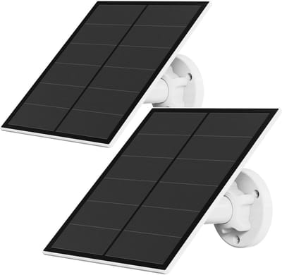 Zonnepaneel Camera - Energie Oplader - Buitenbeveiliging - IP65 Waterdicht - 5 Watt - Zwart