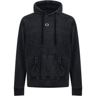 Criminal Damage Heren Galaxy-hoodie met gewassen look (Zwart wassen)