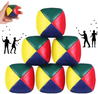 6 stuks - Jongleerballen - Handworp jongleerballen - Acrobatiekballen - Jongleerballensets - Zakgooien voor kinderen - Acrobatiek oefen- en stressverlichtingsballen - Trainingszakken - Geschikt voor beginners en professionals - Educatief speelgoed