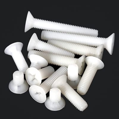 Kruiskop schroeven met verzonken kop, geïsoleerd, kunststof, wit, M2.5 x 12mm, 100 stuks voor diverse toepassingen