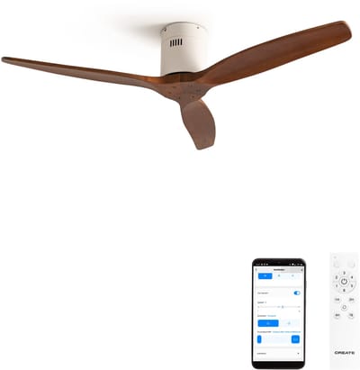CREATE - Stille 40W plafondventilator met technische ABS bladen in verschillende maten - S - Geen licht - WIFI - WIND CALM