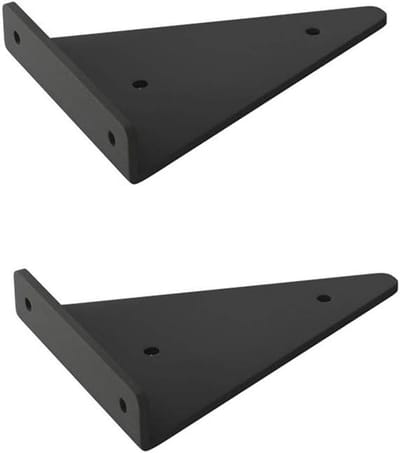 Plankdragers Wandmontage - Onzichtbare Steunen - Planken Bevestigen - Zware Belasting - 2 Stuks - Zwart