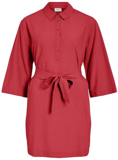 Vila Jurk Viprisilla 3/4 Loose Shirt Dress/vo 14113576 Hibiscus Dames Maat - 42