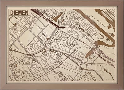Decoratief Beeld - Houten Van Diemen - Hout - Bekroned - Bruin - 21 X 30 Cm
