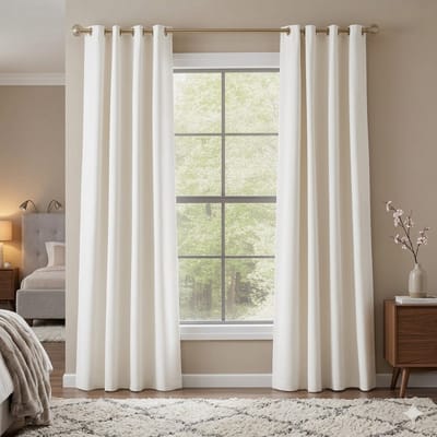 Maison Elara Fluweel Gordijn Wit Ivoor 140x260 cm - 2 Stuks Verduisterend Thermisch Voor Woonkamer Slaapkamer