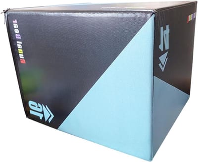 Springbox Trainer - Fitness Box - Krachttraining Oefeningen - 3-in-1 Verstelbaar - 30x35x40 cm - Zwart