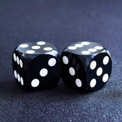 Dobbelstenen Set - Precisie Dobbelstenen - Bordspellen Spelen - Afgeschuinde Hoeken - 14.3 mm - Zwart