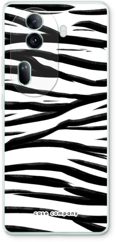 Case Company® - Hoesje geschikt voor Oppo Reno 11 Pro hoesje - Zebra pattern - Soft Cover Telefoonhoesje - Bescherming aan alle Kanten en Schermrand