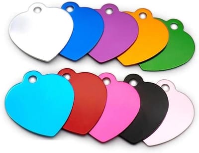 Huisdier ID-tags - Naamplaten Honden - Huisdier Identificatie - Graveerbaar Aluminium - 100 Stuks - Mix Kleuren