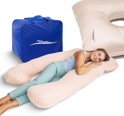 Zijslaapkussen - Comfortkussen - Ontspannen Slapen - Ademend Bamboe Overtrek - 100 x 150 cm - Beige