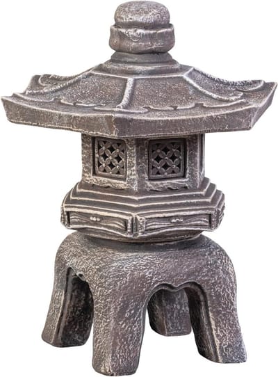 Japanse stenen lantaarn - Tuindecoratie Aziatisch - Tuin decoreren - Met de hand gemaakt - 40 cm hoog 11 kg
