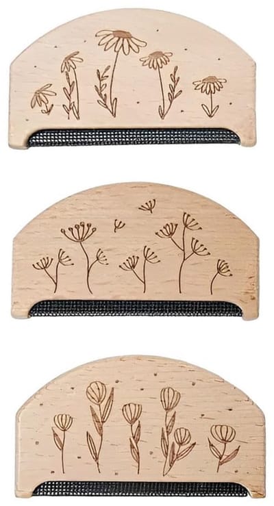 Dailygoods- Kam Houten 3 Stuks - Kasjmierkam - Pluisverwijderaar - Fuzz Remover - Bobble Verwijderaar - Lichtgewicht en Stevig - Pluisjeskam