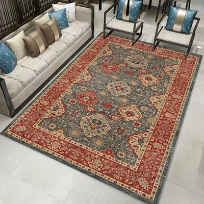 Europa Perzië Turkije Stijl Retro Tapijt Woonkamer Bank Slaapkamer Studeerkamer Keuken Entree Deurmat Antislip Luxe Huisdecoratie Kleed 40x60cm
