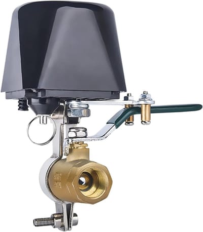 Slimme Waterklep - Automatische Uitschakeling - Waterbeheer Thuis - Waterlekage Alarm - 80x70x60mm - Zwart