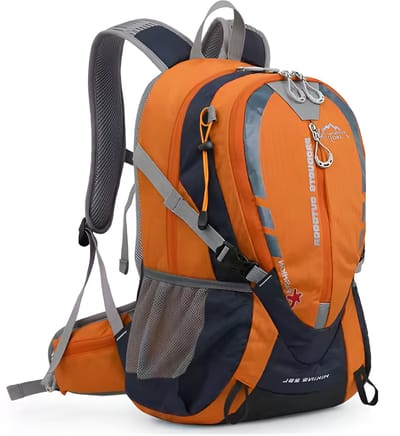 CarryQuest® - 25L Hydratatie Rugzak - Polyester Fiets- & Wandelrugzak met Drinksysteem, Rugventilatie & Front-/Toploader - Outdoor, Bergbeklimmen, Fietsen & Wandelen - 45x30x19 cm - Oranje