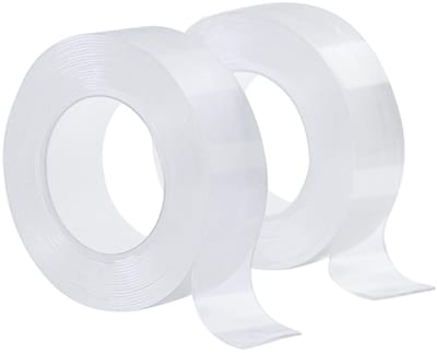 Dailygoods- Dubbelzijdig Plakband Extra Sterk - Transparant - 2 Rollen - Waterdicht - 2 cm Breed - 6 m Lengte - Acryl-gel Materiaal - Tape