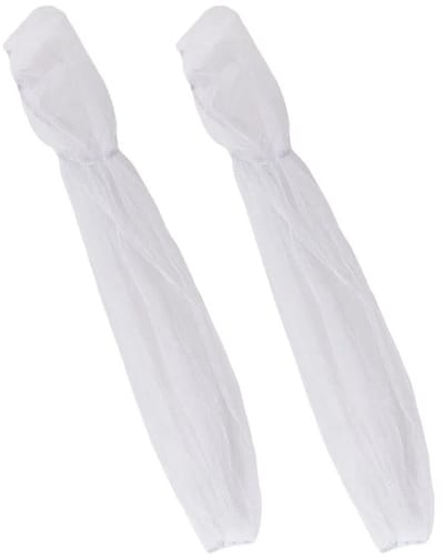 Dailygoods- Handschoenen Vingerloos - Afneembare Mouwen - Elegante Transparante Handschoenen - 76 cm Lange Bruidsaccessoires - Perfect voor Trouwjurk
