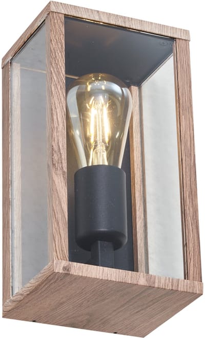 QAZQA charlois - Industriele Wandlamp voor buiten - 1 lichts - D 14 cm - Naturel - Industrieel - Buitenverlichting