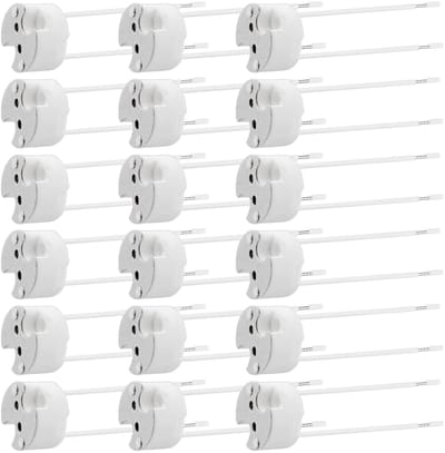 Keramische Fitting - Lampvoet - Vervangen Lampen - Hittebestendig Keramiek - 14cm Kabel - Wit