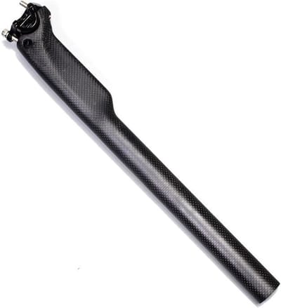 Verende Zadelpen - Fiets Zitbuis - Comfortabel Fietsen - Lichtgewicht Koolstofvezel - 27.2/30.8/31.6 mm - Zwart